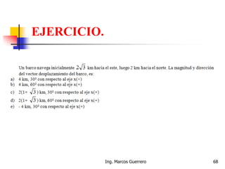 Ing. Marcos Guerrero 68
EJERCICIO.
 