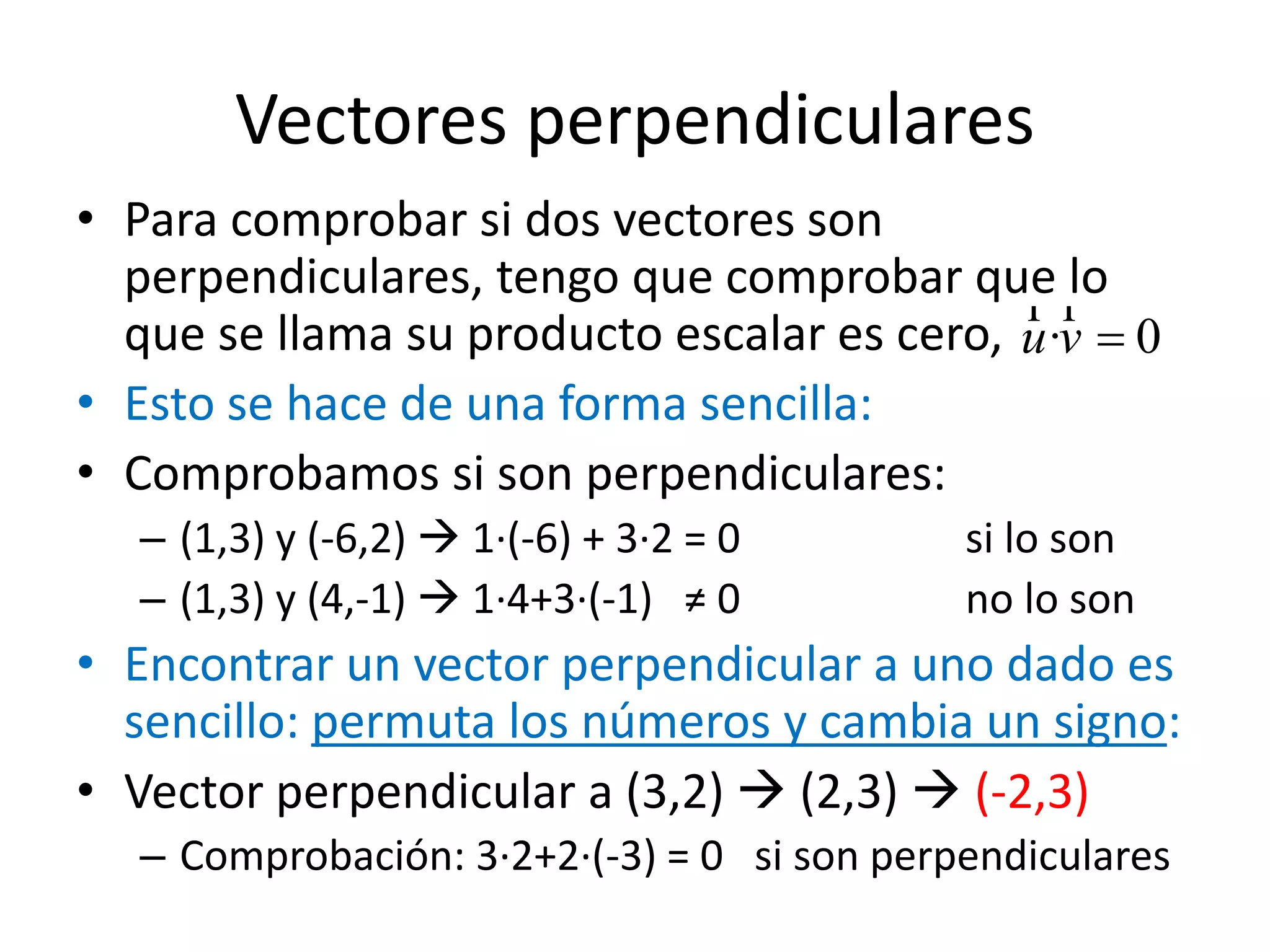 Vectores y rectas perpendiculares | PPTX | Physics | Science