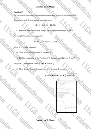 Vector exam questions_part_a | PDF