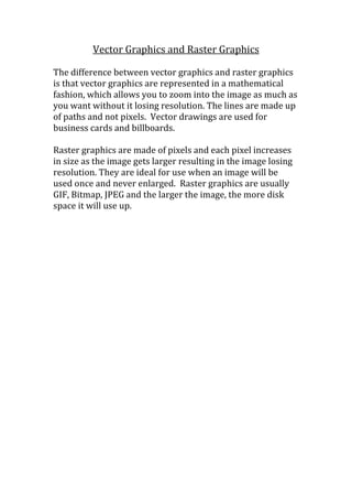 Vector graphics and raster graphics | DOCX