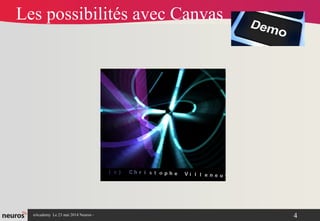 nAcademy Le 23 mai 2014 Neuros -
Les possibilités avec Canvas
4
 