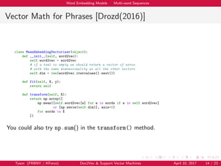 Word Embedding Models & Support Vector Machines for Text Classification ...