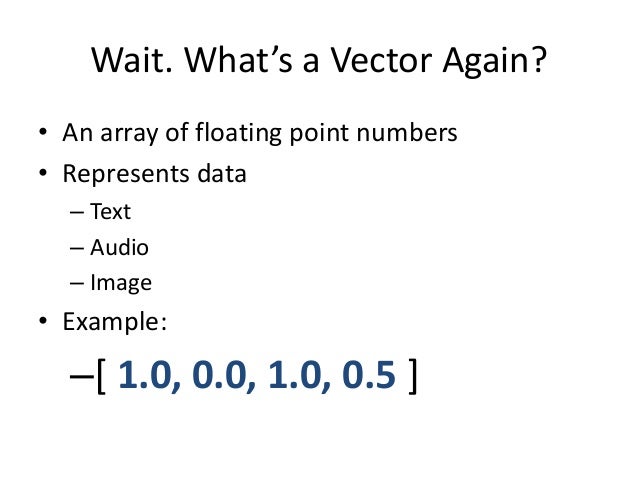intro to vectorization concepts