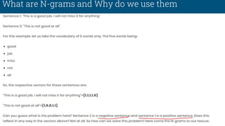 What are N-grams and Why do we use them
 