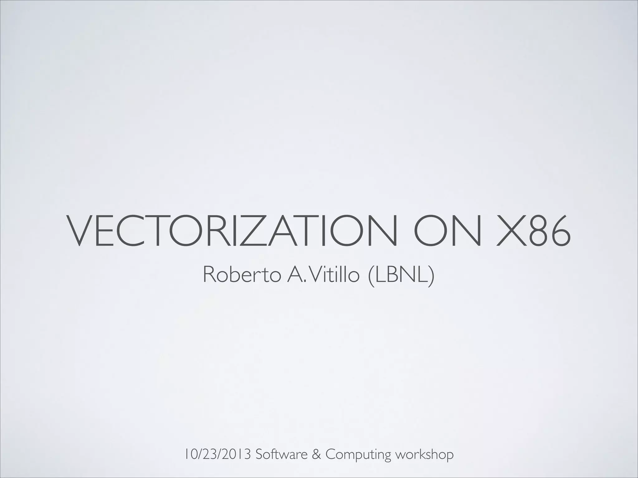 Vectorization on x86: all you need to know | PDF