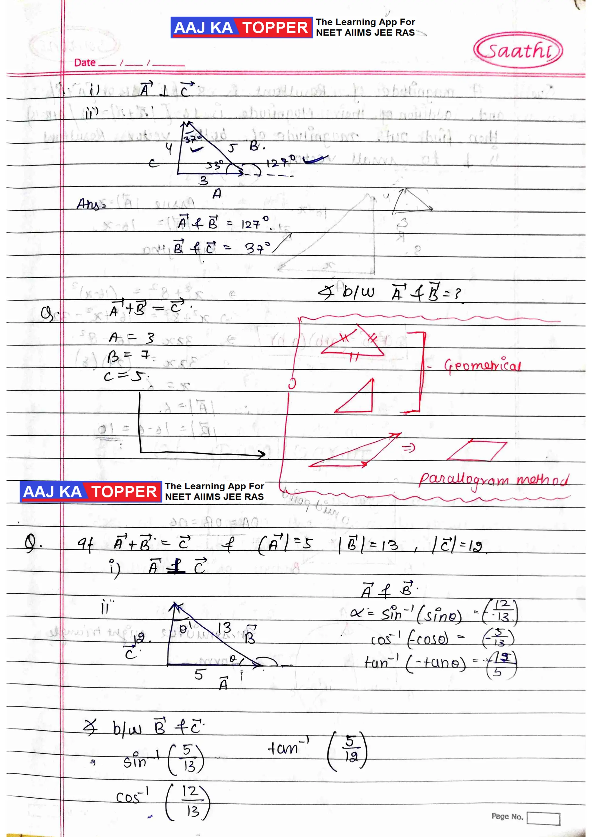 Vector Notes for english medium (handwritten) | PDF