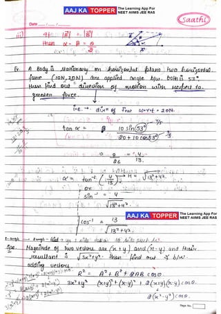 Vector Notes for english medium (handwritten) | PDF