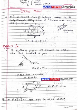 Vector Notes for english medium (handwritten) | PDF