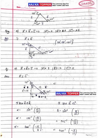 Vector Notes for english medium (handwritten) | PDF
