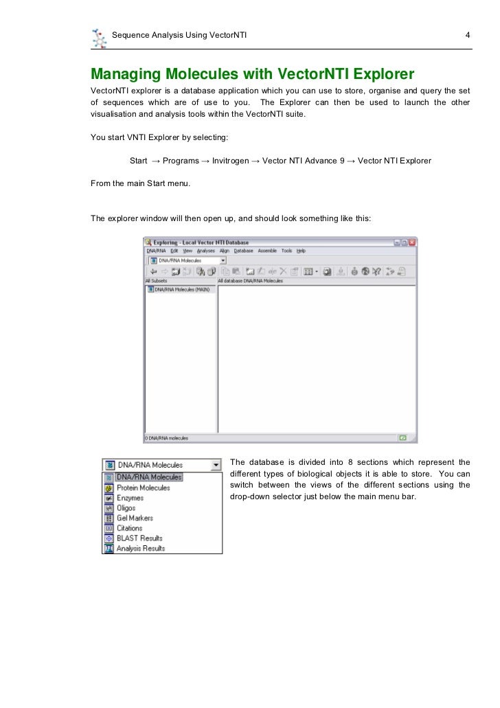 Vector Nti Vector nti express import sequencing - droal