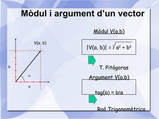 Sentit:  La punta de la fletxa indica el sentit (de A cap a B) 