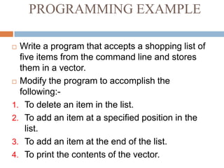 Vectors in Java | PPTX