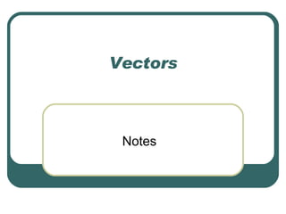 Vectors Notes 