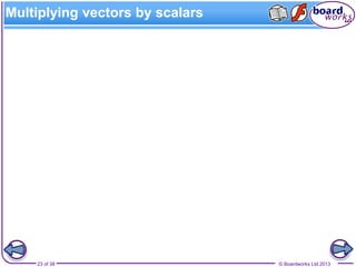 © Boardworks Ltd 201323 of 38
Multiplying vectors by scalars
 