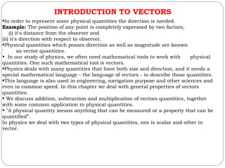 Comprehensive Introduction to Vectors in Physics for Class VIII ...