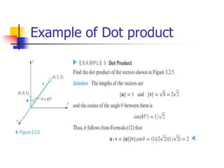 Example of Dot product
 