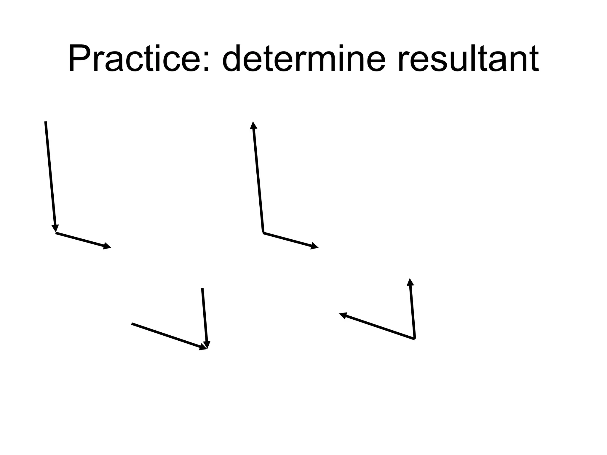Practice: determine resultant
 