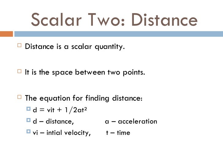 Vectors & Scalars 2