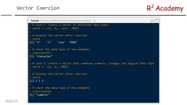 R Programming: Introduction to Vectors