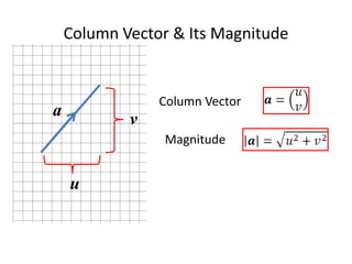 Column Vector & Its MagnitudeColumn VectoravMagnitudeu