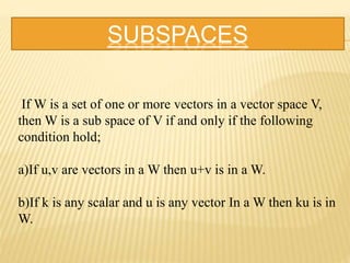 Vector space | PPTX