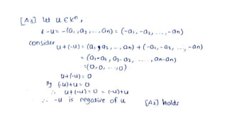 Definition Vector space | PPTX