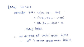 Definition Vector space | PPTX