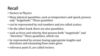 Vector space introduction | PPTX