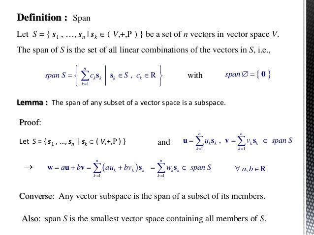 Vector Spaces