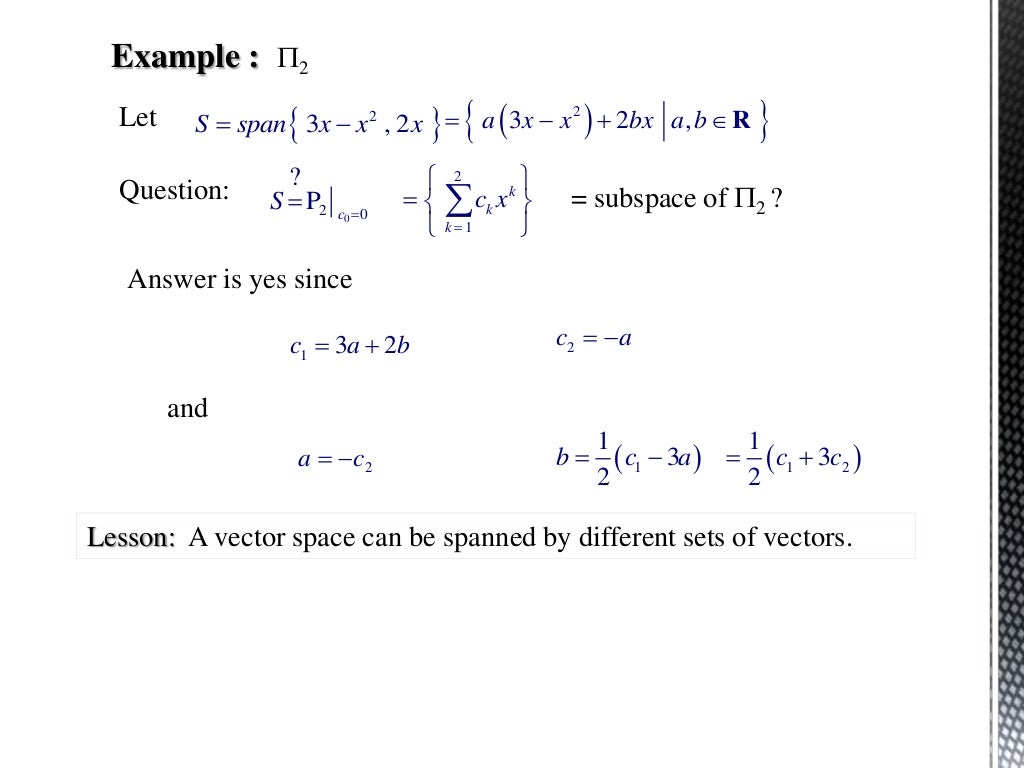 Vector spaces