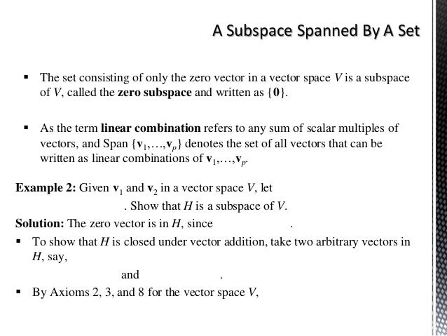 Vector Spaces