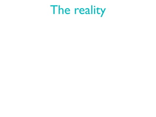 The reality
 