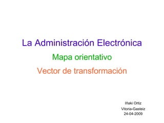 La Administración Electrónica Mapa orientativo Vector de transformación ,[object Object],[object Object]