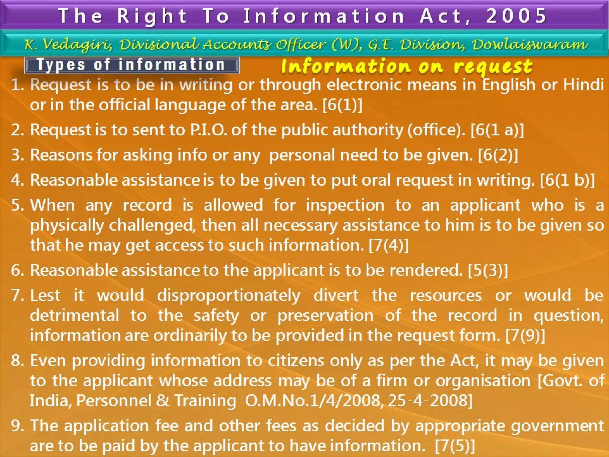 Telugu Ppt On Right To Information Act 2005 Ppt