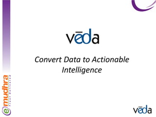 Convert Data to Actionable
       Intelligence
 