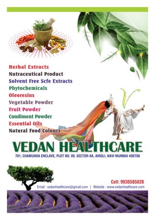 Vedan herbal products range