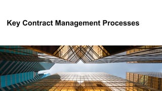 Key Contract Management Processes
 