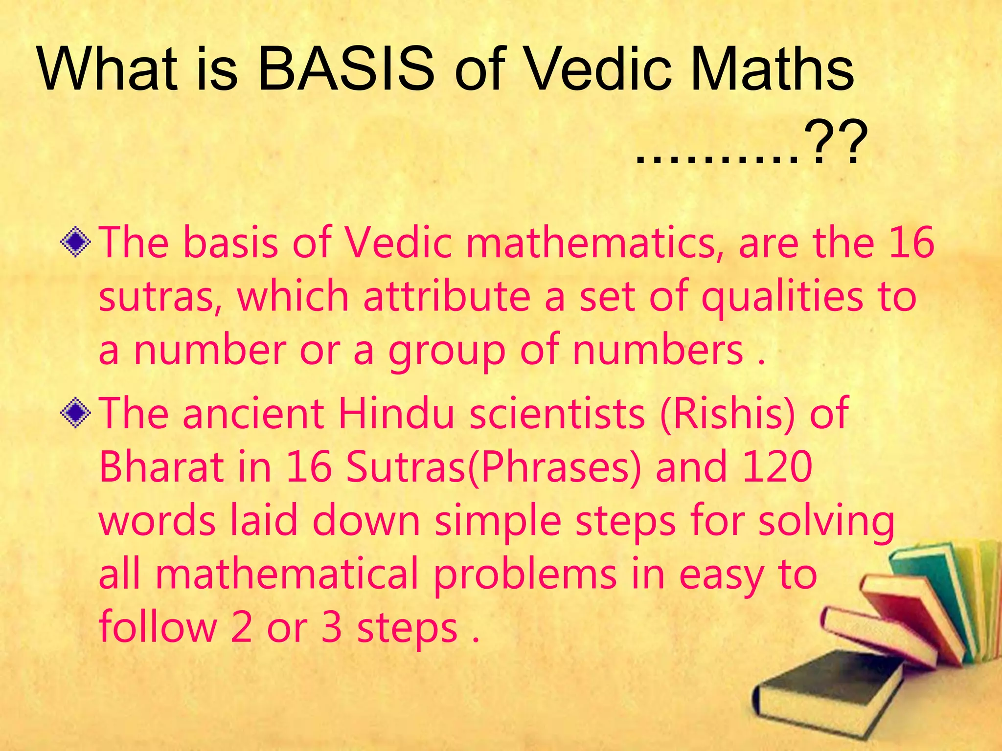 Vedic Math Class 8 Vedic math | PPTX