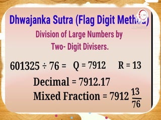 Devasangha Math vedic math fundamental sutras and applications | PPTX