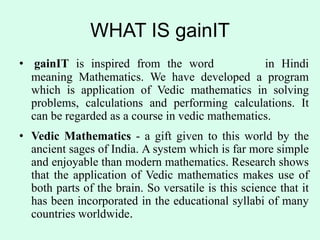 Vedic mathematics by rishi bhargava | PPTX