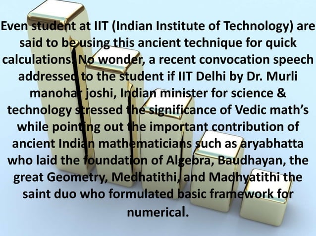 PPT On Vedic Maths PPT