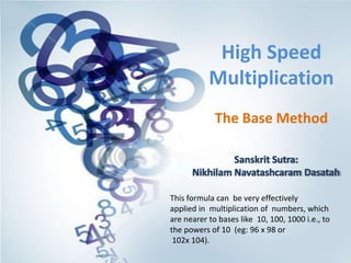 Vedic maths- its relevance to real learning | PPTX