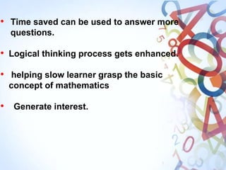 Vedic maths- its relevance to real learning