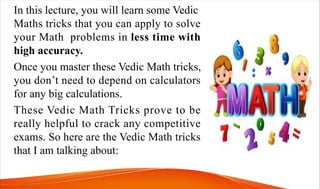 Vedic math some tips and tricks | PDF