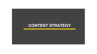 CONTENT STRATEGY
 