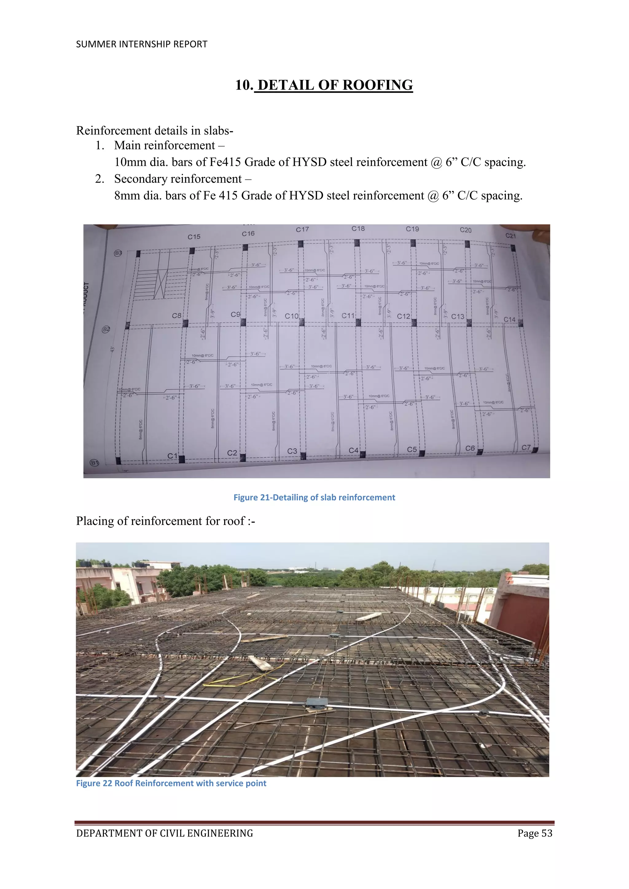 Fe415 SUMMER TRAINING REPORT ON BUILDING CONSTRUCTION | PDF