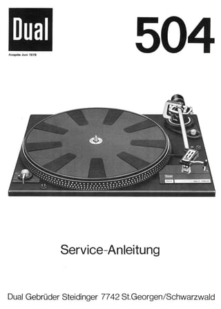 Dual CS 504 service manual (german) | PDF