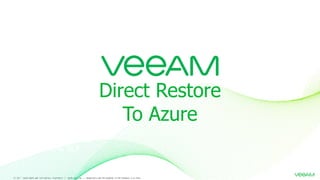 Non-Stop
Business Continuity
2.5 x less Failures
3 x more Speed
91% SLA
Direct Restore
To Azure
 