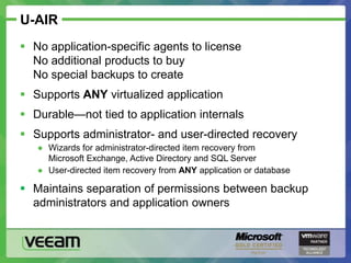 Runs on regular backup storage