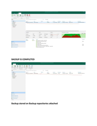 BACKUP IS COMPLETED
Backup stored on Backup repositories attached
 
